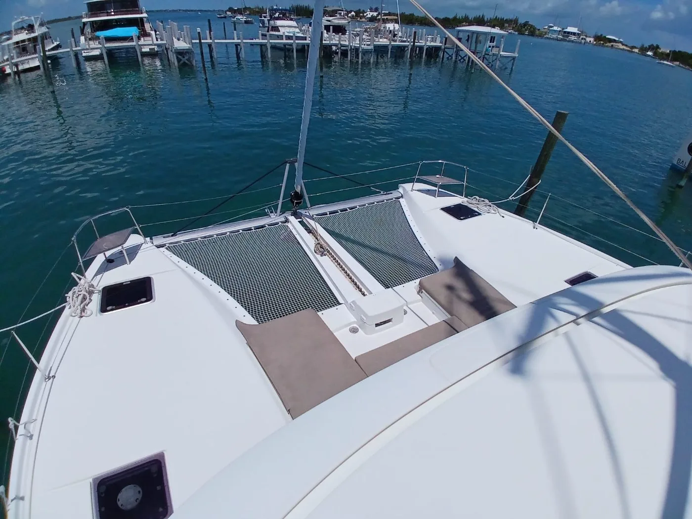 The forward cockpit sun terrace of C U Sailing II