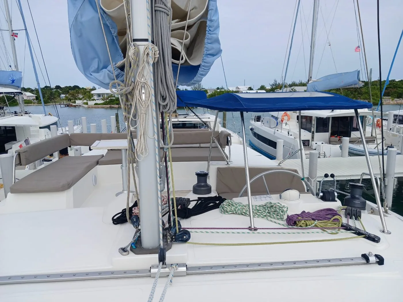 The flybridge of Exodus looking aft