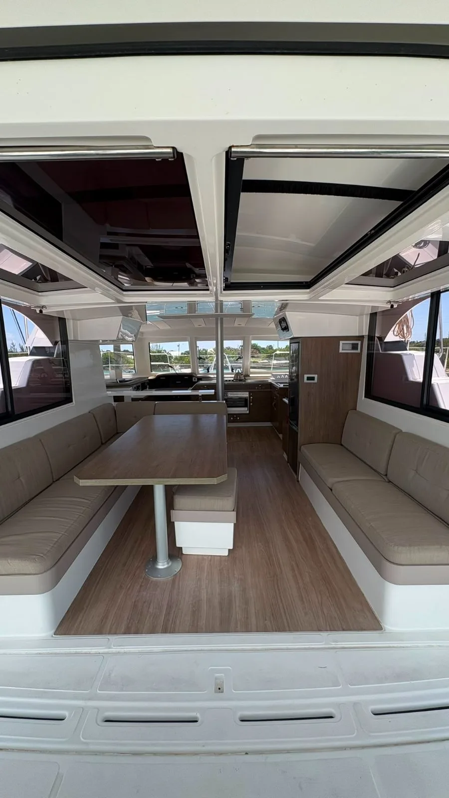 The open-plan saloon of Knot a Fantasea