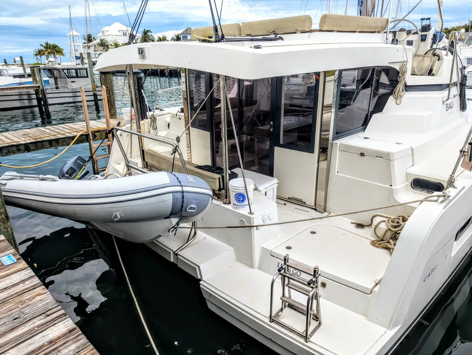 Let's Geaux seen from astern, her boarding platforms and cockpit