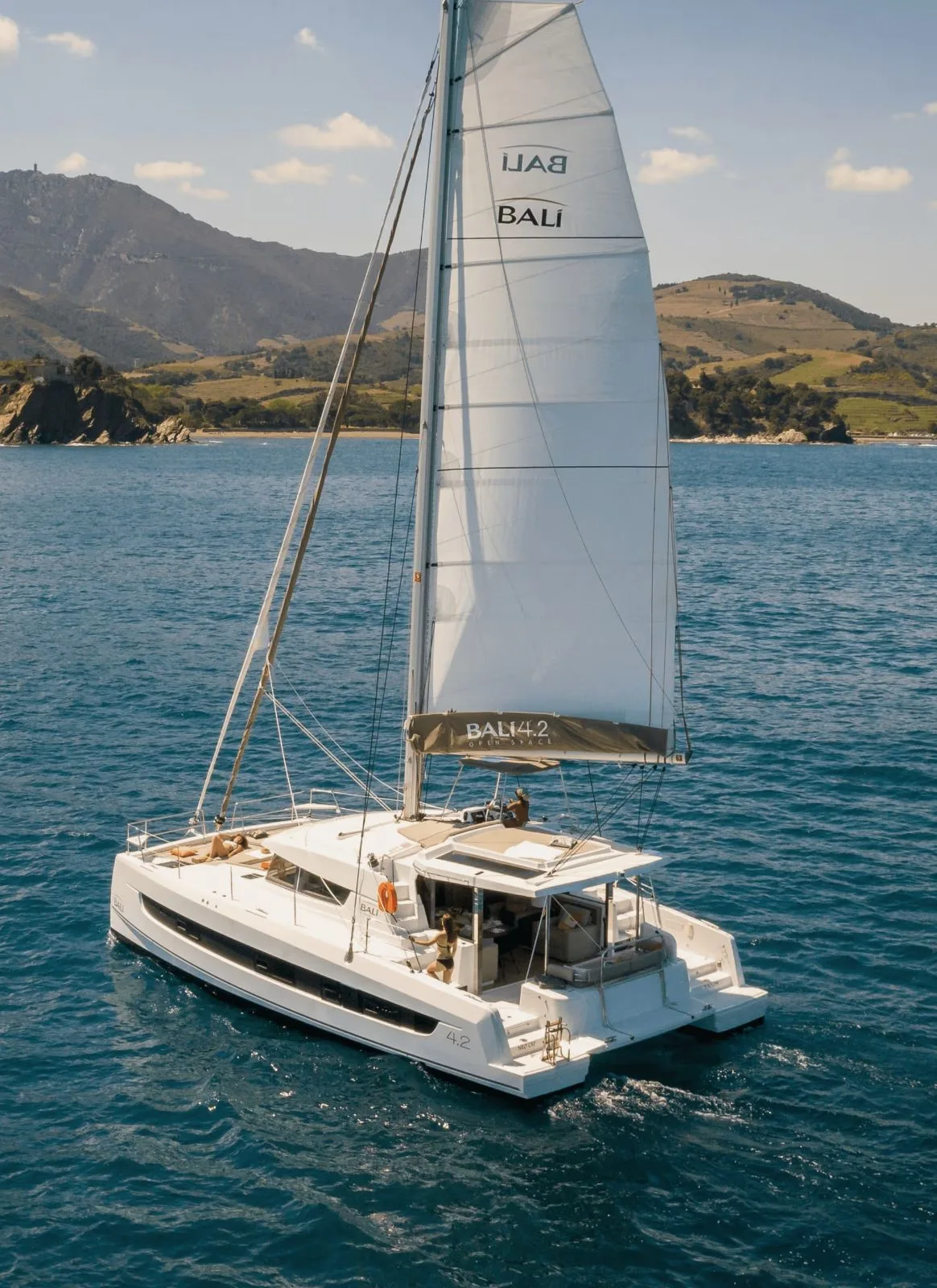 Uncharted, a Bali 4.2 catamaran, under sail